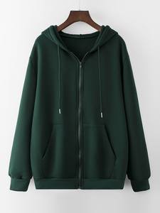 แจ็กเก็ตแฟชั่นสำหรับผู้หญิงไซส์ใหญ่พิเศษสีทึบแจ็กเก็ตยอดนิยมของผู้หญิงมีหลายขนาด - Product Image 5