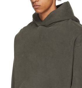 Sudadera con capucha de felpa francesa para hombre con logotipo personalizado, sudadera de gran tamaño con hombros caídos altos, sudaderas con capucha lavadas con ácido para invierno - Product Image 4