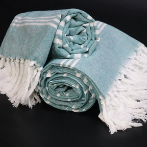 Serviettes de bain promotionnelles en coton rayé turc Fouta-Design de luxe écologique à séchage rapide avec logo personnalisé - Product Image 3