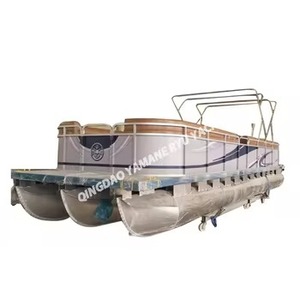Fabriqué en Chine 5052 Bateaux d'appâts de pêche en aluminium Chaussures d'occasion Pontoon Yacht de luxe avec moteur - Product Image 1