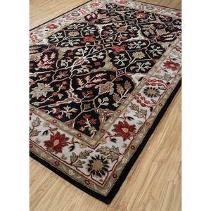 Kasbah Grey Black <b>Hand</b> <b>Tufted</b> Wool Viscose <b>Rugs</b> Floral Rectangular <b>Rugs</b> for Home for Living Entryway Hallway - Product Image 2