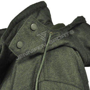 Chaqueta de Caza de Invierno Larga con Capucha, Diseño Nuevo 2024, Tejido Exterior 100% Lana, Cierre de Cremallera, Bolsillos Delanteros, Forro Interior de Poliéster - Product Image 5