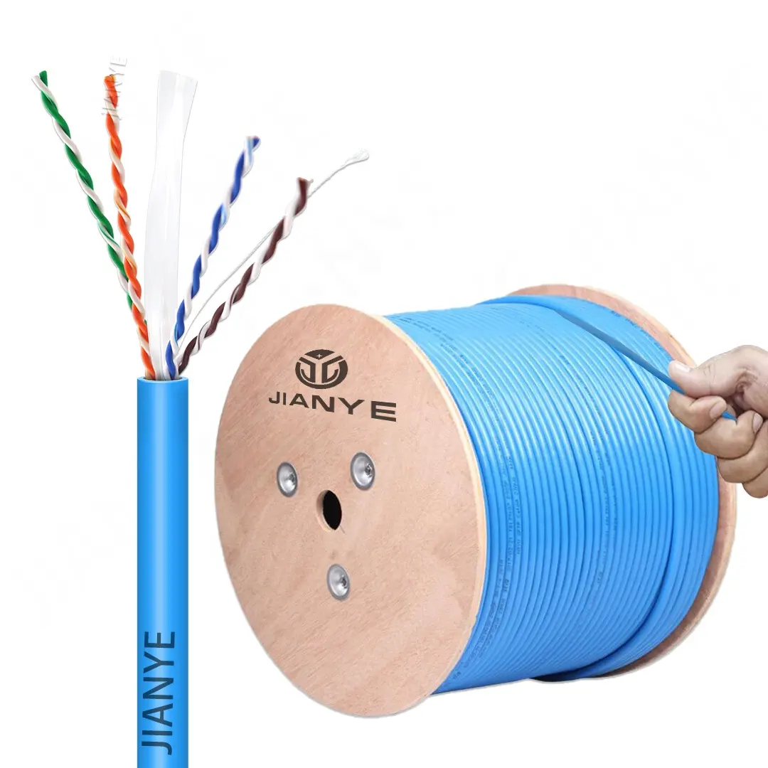 Cable Ethernet UTP CAT6, 4 pares, 23AWG CCA/cobre sólido, precio a granel, utp ftp cat5e cat6, cable de red 305m 1000ft