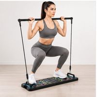 Plateforme de Pilates pliable avec bandes de résistance, ensemble multifonctionnel pour entraînement et exercice du corps entier à domicile