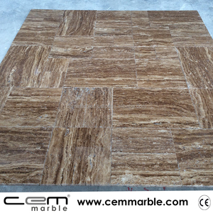 Travertin brun veiné Noche, finition polie ou non, 20x20cm, petit échantillon, pour revêtement de sol et pavés de voie d'accès, fabriqué en Turquie - Product Image 6