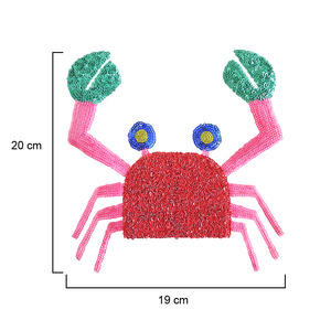 Colorful <b>Crab</b> Sequin Embroidery Patch for Clothing Decoration - Product Image 3