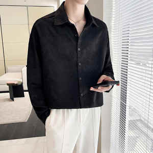 Camisas de hombre teñidas con hilo, camisas elegantes ajustadas, ropa de oficina informal, OEM ODM, directo de fábrica, venta al por mayor, logotipo personalizado, cómodo - Product Image 3