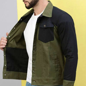 Ventes en gros de vestes en jean pour hommes, coupe ajustée, col montant, style vintage, pour la vente en ligne et nouveau style - Product Image 5