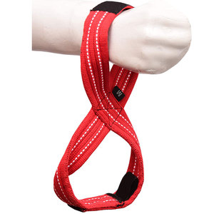Poignets d'entraînement de gymnastique personnalisés 100% coton Figure 8 sangles de levage Powerlifting sangles à double boucle pour le fitness et l'haltérophilie - Product Image 6