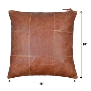 New Design Solid Color Pillow <b>Cushion</b> <b>Cover</b> With All Size Available / Handmade Genuine Leather <b>Cushion</b> <b>Covers</b> for Sale - Product Image 3