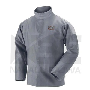 Chaqueta de soldadura de algodón 2023 FR de alta calidad 100% hecha en Pakistán con mangas de cuero ropa de seguridad - Product Image 6
