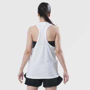 Débardeur pour femme Breeze Fit, respirant, en soie, pour la gym et le yoga, blanc, court, sans couture, grande taille, style décontracté et sexy - Product Image 2