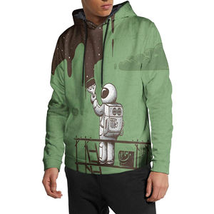 Sudadera con capucha de gran tamaño personalizable para hombre, sudaderas con capucha de lana de algodón pesado sublimado para hombre para Unisex - Product Image 3