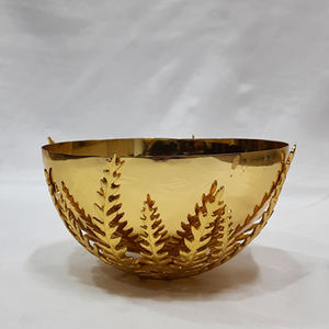 Diseño de forma de árbol chapado en oro Acero inoxidable Latón Metal Chocolate Dulces Platos y platos clásicos para horno Tazón de tuerca - Product Image 1