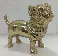 Escultura de estatua de perro de Metal RTS, pieza de exhibición para decoración del hogar, decoración de mesa, pieza de exhibición y artículos de regalo, arte artesanal coleccionable