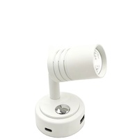 Lampe de lecture LED pour camping-car 12V, dimmable, rotative, rechargeable USB-A Type-C, pour bateau, yacht, chevet