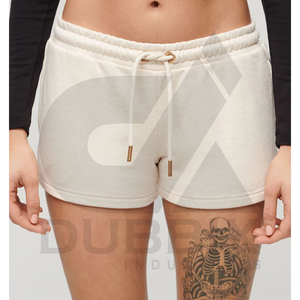 Pantalones cortos con logotipo esencial para mujer, pantalones cortos deportivos 100% algodón, logotipo personalizable, pegatina, diseño de patrón de Color, pantalones cortos para mujer - Product Image 4