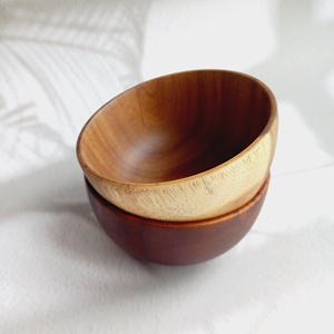 Grand saladier rond en bois d'acacia, sain et réutilisable, fabriqué au Vietnam, de haute qualité, respectueux de l'environnement - Product Image 3