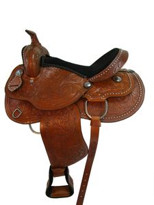 Selle de cheval de course occidentale la plus vendue Tack Western Pleasure Trail Cowboy Tack en cuir à un prix abordable - Product Image 6