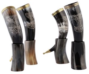 Venta al por mayor ROYAL NATURAL CRAFT-Cuerno de beber vikingo de vaca natural respetuoso con el medio ambiente, ornamento de animales tallados pulidos, precio bajo - Product Image 6