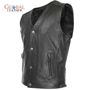 Chaleco de lona para motocicleta para hombre, con cuello levantado, cremallera informal de alta calidad, impermeable y transpirable, servicio OEM - Product Image 2