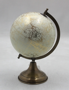 Globo Decorativo de Metal de Calidad de Exportación para Mesa de Oficina con Base de Aluminio, Hecho a Mano en India, Personalizado, Venta al por Mayor a Granel - Product Image 5