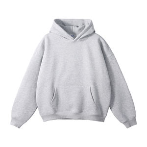 Pull Boxy Fit Style coton polaire à capuche pour hommes surdimensionné Hip Hop Logo sur mesure Service OEM sans cordes hommes sweats à capuche - Product Image 3