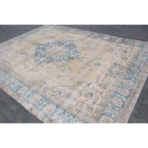 Tapis, 9,2x12,3 pieds, tapis vintage, tapis persan bleu en laine - Product Image 2