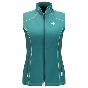 Chemises équestres respirantes personnalisées, hauts d'équitation pour dames, polo de compétition sans manches, vêtements de fitness et de sport - Product Image 3