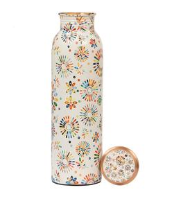 Botella clásica de cobre martillado para el almacenamiento de agua saludable cuidado de desintoxicación de estilo de vida ecológico y uso diario - Product Image 5