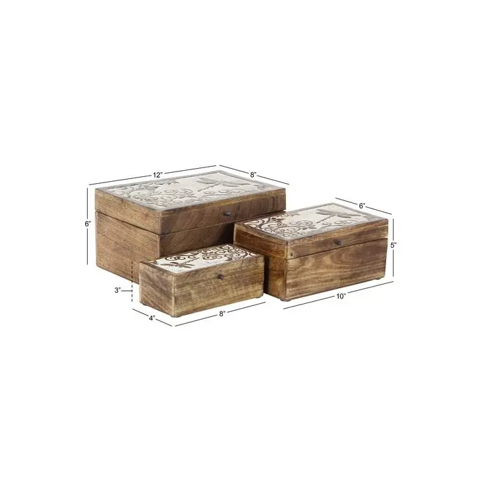 Di qualità Premium di alta qualità su misura Mango materiale di legno scatola di stoccaggio per l'esportazione all'ingrosso