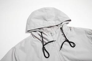 Chaqueta de lluvia multiusos informal para hombre, prendas de vestir exteriores con capucha de nailon ligero de camuflaje, media cremallera con revestimiento frontal, ajuste holgado para primavera - Product Image 3