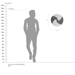 Natural y Negro Yin Yang Twin Swirls Wall Art Decoración elegante para el hogar - Product Image 4