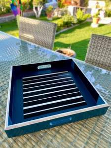 ถาดเสิร์ฟไม้ Meena สุดหรู เป็นมิตรกับสิ่งแวดล้อม งานแฮนด์เมดจากอินเดีย ตกแต่งได้ตามต้องการ เหมาะสำหรับโรงแรม ขายดี - Product Image 3