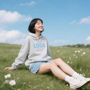 Sin MOQ personalizado bordado y con cuentas Logo otoño Sudadera con capucha 100% algodón servicio de muestra listo para enviar - Product Image 3