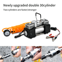Compresseur d'air électrique portable 150 psi, gonfleur de pneus ABS, gonflage rapide, moniteur de pression des pneus, kit de réparation de pneus de voiture, pompe à air pour