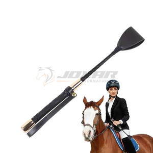 Látigos de cuero PU Ecuestre para caballos de entrenamiento de nuevo diseño, látigo ligero para caballos de carreras con mango, servicio OEM a la venta - Product Image 1