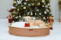 Lits tissés à la main pour chiens et chats, maison de couchage en jonc de mer pour animaux de compagnie naturel de haute qualité, solide et robuste, vente en gros