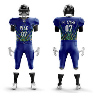 Ensemble de shorts de football américain personnalisés 100% en polyester maille respirante de haute qualité personnalisé avant grande taille sans tarif - Product Image 4