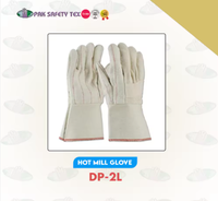 Gant blanc à double paume 28OZ avec gantelet et sangle d'articulation gants de sécurité/gants de travail industriel en gros aux États-Unis TX