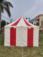 Tente carrée médiévale haut de gamme 4x4 mètres, une chambre, en toile de coton durable, quatre saisons, pour reconstitution historique, foire, camping, imperméable, 16m