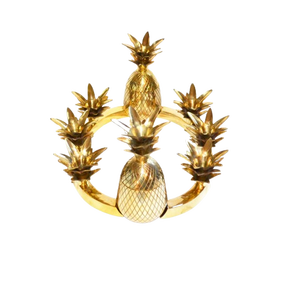 Candelabros de Metal con Piña Plateada para Boda, Vajilla Decorativa de Navidad, Hecho a Mano - Product Image 3