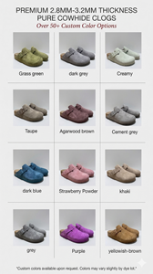 Deux paires de pantoufles inspirées de la mode haut de gamme, légères, en cuir de vachette huilé véritable, avec semelle en liège, tendance printemps - Product Image 3