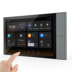 2023スマートハウス用のWifiZigbeeを備えた大画面10インチタッチスクリーンパネルを備えた最新のホームオートメーションシステム