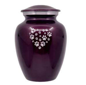 Venta al por mayor de aluminio negro para mascotas urnas de cremación con huellas de pata Venta caliente de cenizas humanas urnas para mascotas hechas en la India - Product Image 5