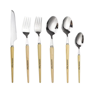 Ensemble de couverts en bois fin de qualité supérieure, élégant et durable, en acier inoxydable, multi-pièces, idéal pour un usage quotidien et les événements, en provenance d'Inde - Product Image 6