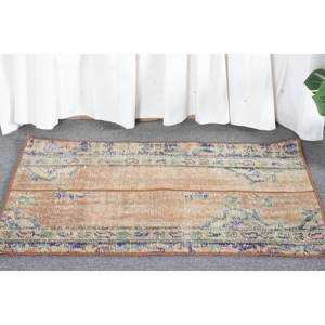 Tapis turc de 2x3,2 pieds, tapis de tissage plat vert beige, motif patchwork, laine, Latex, pour décorations de salon - Product Image 3