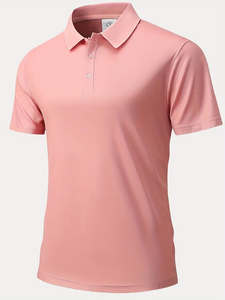 6 pièces polos colorés pour hommes respirant 3D Fit avec contrôle intelligent de la température léger décontracté vêtements de sport polos - Product Image 3