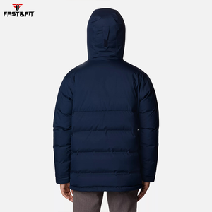 Veste d'hiver personnalisée pour hommes confortable et respirante avec une veste de sport à capuche en tissu de toile chaude - Product Image 5
