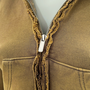 Conjunto de Sudadera y Pantalones Deportivos para Hombre, Dos Piezas, Bordado Desgastado, 100% Algodón, Lavado Ácido, Personalizable, Otoño - Product Image 3